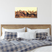 Roping Wild Horses door James Walker Canvas Afdruk (Insitu (Slaapkamer))