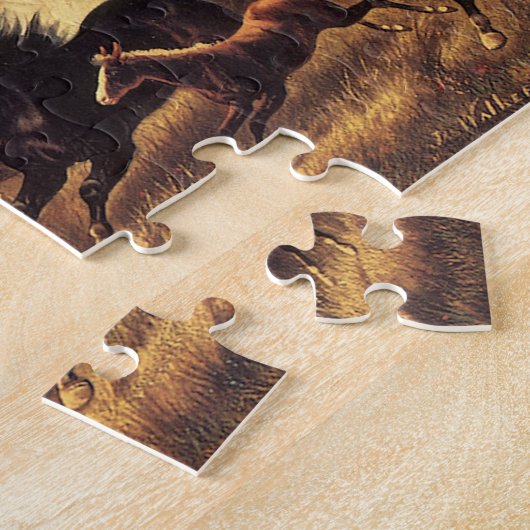 Roping Wild Horses door James Walker Legpuzzel (Zijkant)