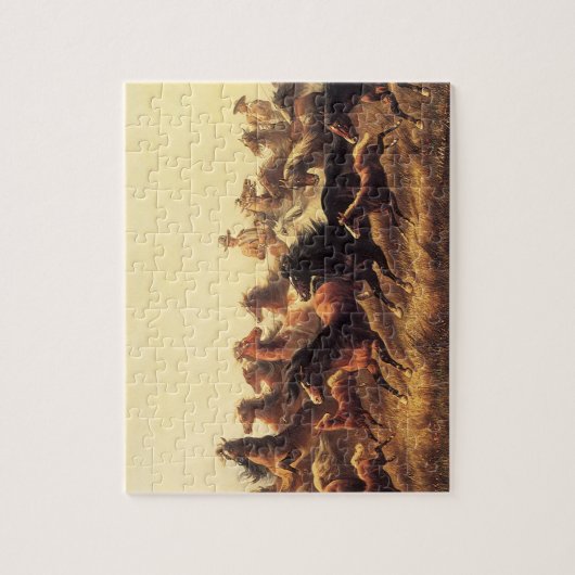 Roping Wild Horses door James Walker Legpuzzel (Verticaal)