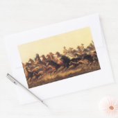 Roping Wild Horses door James Walker Rechthoekige Sticker (Envelop)