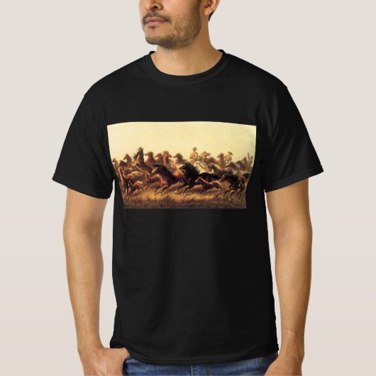 Roping Wild Horses door James Walker T-shirt (Voorkant)
