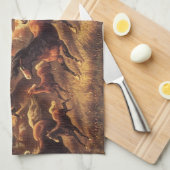 Roping Wild Horses door James Walker Theedoek (Quarter Fold)