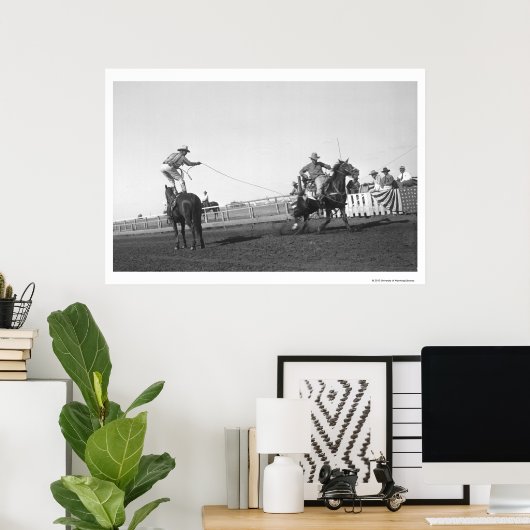 Ropingpaard Poster (Thuiskantoor)