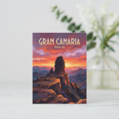 Roque Nublo Spanje Briefkaart (Staand voorkant)