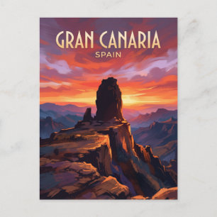 Roque Nublo Spanje Briefkaart