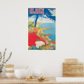 Roquebrune-Cap-Martin Cote d'Azur Frankrijk PLM Poster (Keuken)