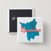 Roraima Vierkante Button 5,1 Cm (Voorkant /achterkant)