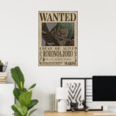 RORANORA ZORO One Piece Gezocht Poster (Thuiskantoor)