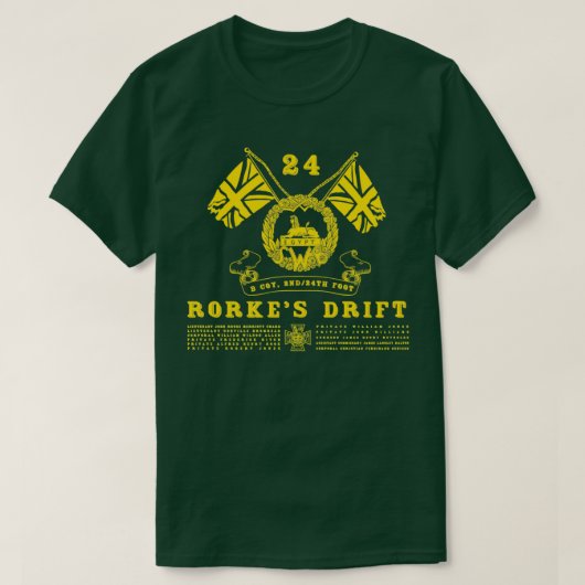 Rorkes Drift Inspired by Zulu 1 T-shirt (Design voorkant)