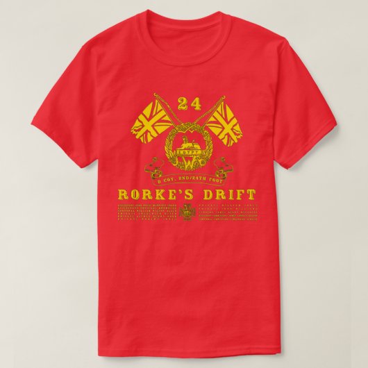 Rorkes Drift Inspired By Zulu T-shirt (Design voorkant)