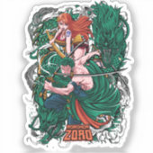 Roronoa Zorro One Piece Sticker (Voorkant)