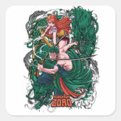 Roronoa Zorro One Piece Vierkante Sticker (Voorkant)