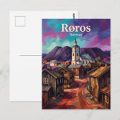 Røros Mijnstad Noorwegen Briefkaart (Voorkant / Achterkant)