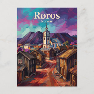Røros Mijnstad Noorwegen Briefkaart