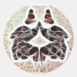 Rorschach Fractal 2 Ronde Sticker