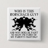 Rorschach Ink Blot Test Funny Button Badge Pin (Voorkant)