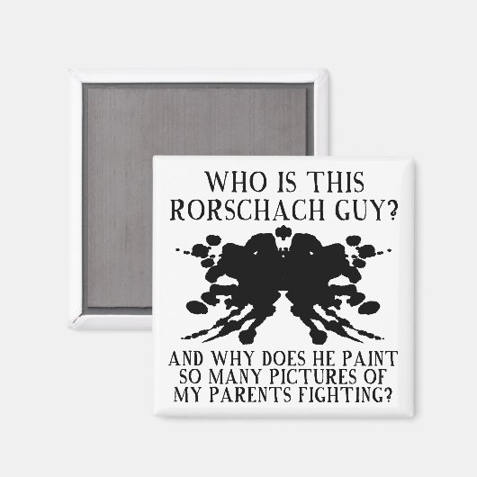 Rorschach Ink Blot Test Funny Fridge Magnet (Voorkant / Achterkant)