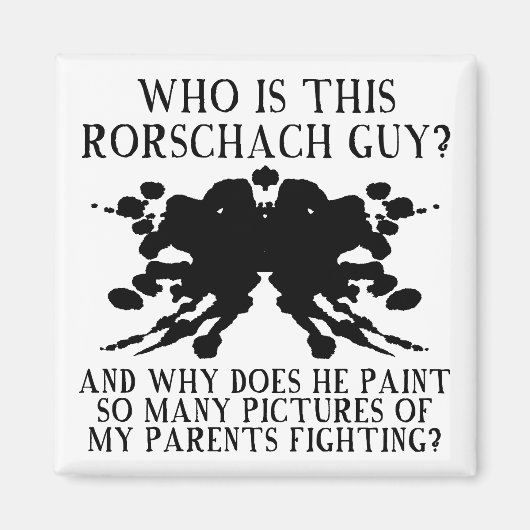 Rorschach Ink Blot Test Funny Fridge Magnet (Voorkant)