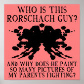 Rorschach Ink Blot Test Funny Poster Sign (Voorkant)
