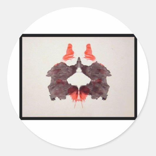 Rorschach Inkblot 2.0 Ronde Sticker (Voorkant)