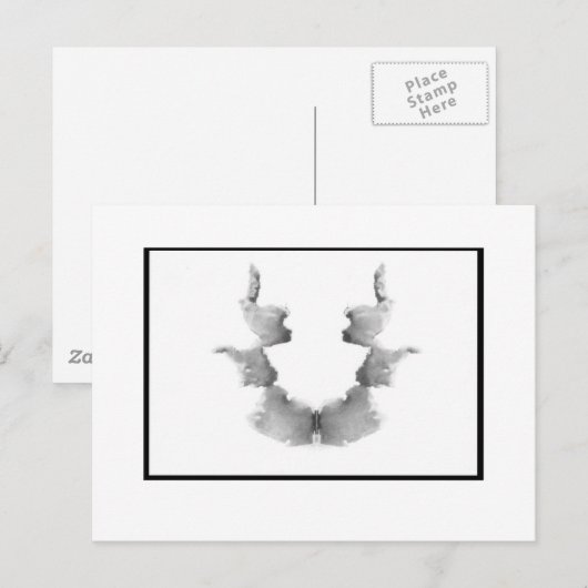 Rorschach Inkblot 7.0 Briefkaart (Voorkant / Achterkant)
