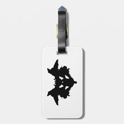 Rorschach Inkblot Bagagelabel (Achterkant verticaal)