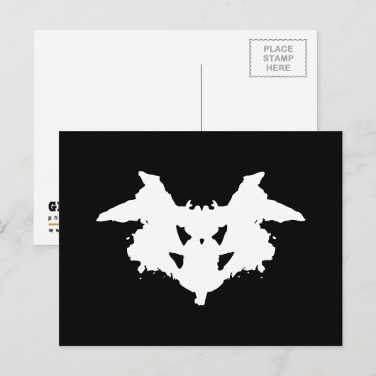 Rorschach Inkblot Briefkaart (Voorkant / Achterkant)