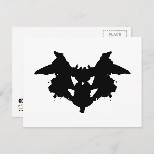 Rorschach Inkblot Briefkaart (Voorkant / Achterkant)