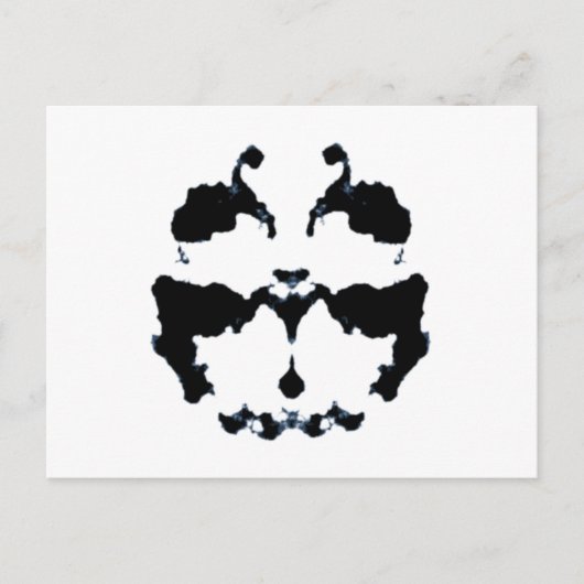 Rorschach inkblot briefkaart (Voorkant)