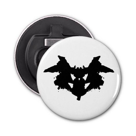 Rorschach Inkblot Button Flesopener (Voorkant)