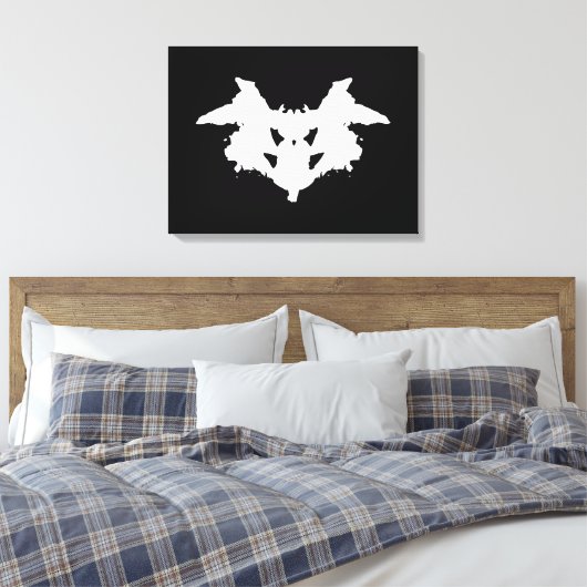 Rorschach Inkblot Canvas Afdruk (Insitu (Slaapkamer))