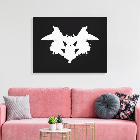 Rorschach Inkblot Canvas Afdruk (Insitu (Woonkamer))