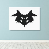 Rorschach Inkblot Canvas Afdruk (Insitu (Houten vloer))