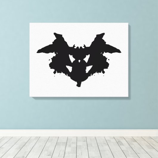 Rorschach Inkblot Canvas Afdruk (Insitu (Houten vloer))