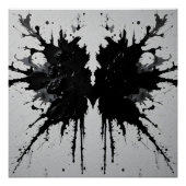 Rorschach Inkblot Close-up Perfect Poster (Voorkant)