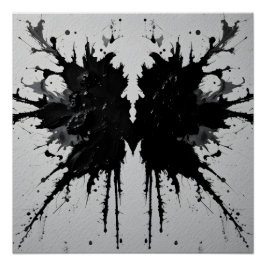Rorschach Inkblot Close-up Perfect Poster