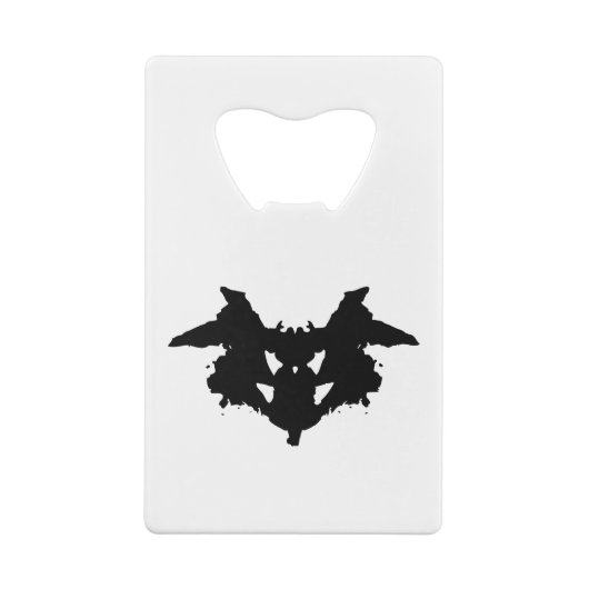 Rorschach Inkblot Creditkaart Flessenopener (Achterkant)