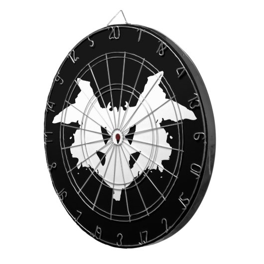 Rorschach Inkblot Dartbord (Voorkant Rechts)