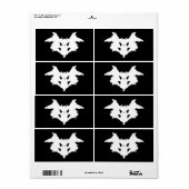 Rorschach Inkblot Etiket (Full Sheet)