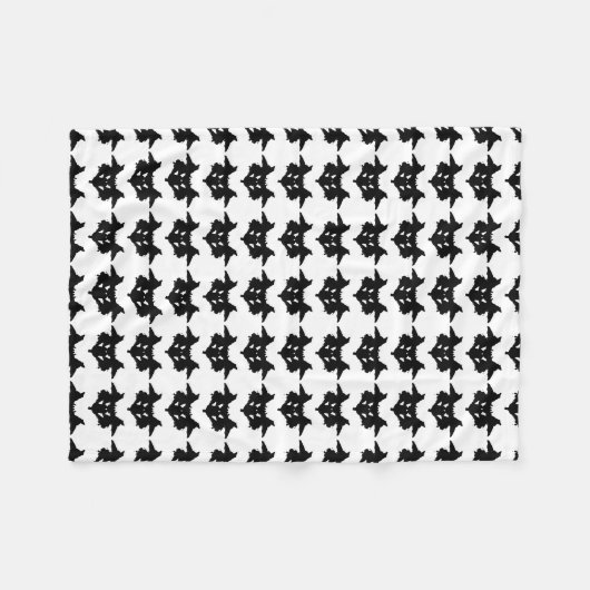 Rorschach Inkblot Fleece Deken (Voorkant (Horizontaal))