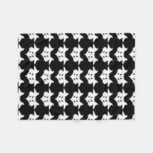 Rorschach Inkblot Fleece Deken (Voorkant (Horizontaal))