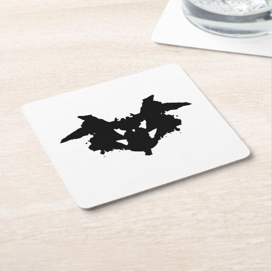 Rorschach Inkblot Kartonnen Onderzetters (Schuin)
