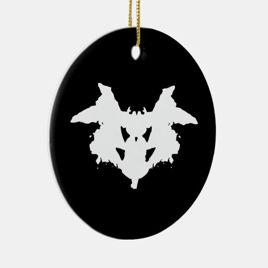 Rorschach Inkblot Keramisch Ornament (Rechts)