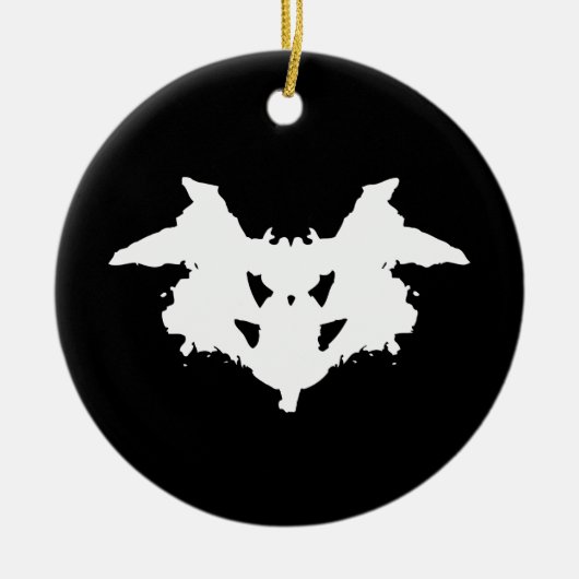 Rorschach Inkblot Keramisch Ornament (Voorkant)