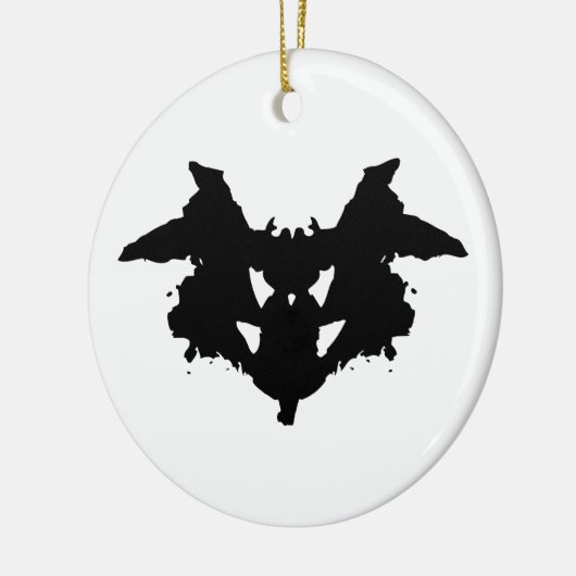 Rorschach Inkblot Keramisch Ornament (Links)