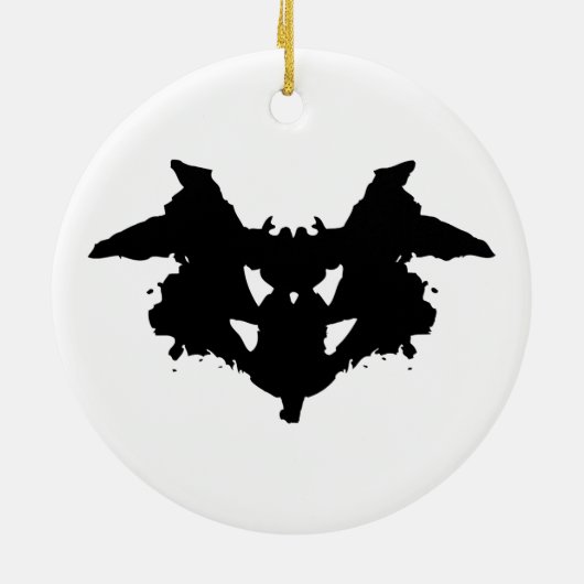Rorschach Inkblot Keramisch Ornament (Achterkant)