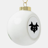 Rorschach Inkblot Keramische Bal Ornament (Links)