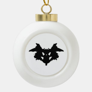 Rorschach Inkblot Keramische Bal Ornament