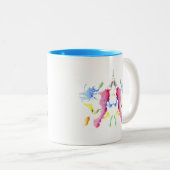 Rorschach Inkblot Number 10 Tweekleurige Koffiemok (Voorkant rechts)