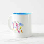 Rorschach Inkblot Number 10 Tweekleurige Koffiemok (Voorkant links)